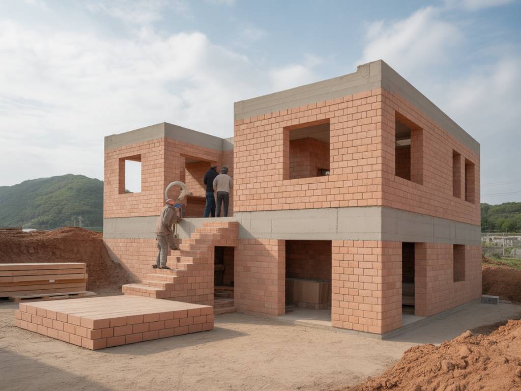 Adobe le processus de fabrication de briques pour une construction écologique